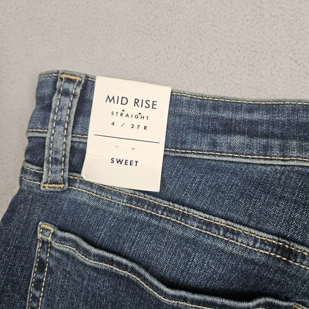 Lucky Brand Jeans Womens Size 4/27 Sweet Mid Rise‎ Straight Leg Preppy Stretch